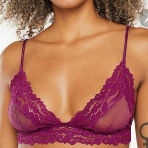 savage x fenty plum potion purple dotted mesh Lace Bralette 3x plus size sexy